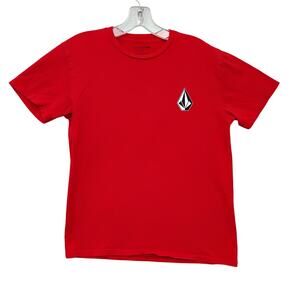 Volcom Red T-shirt Size Small Short Sleeve 100% Cotton